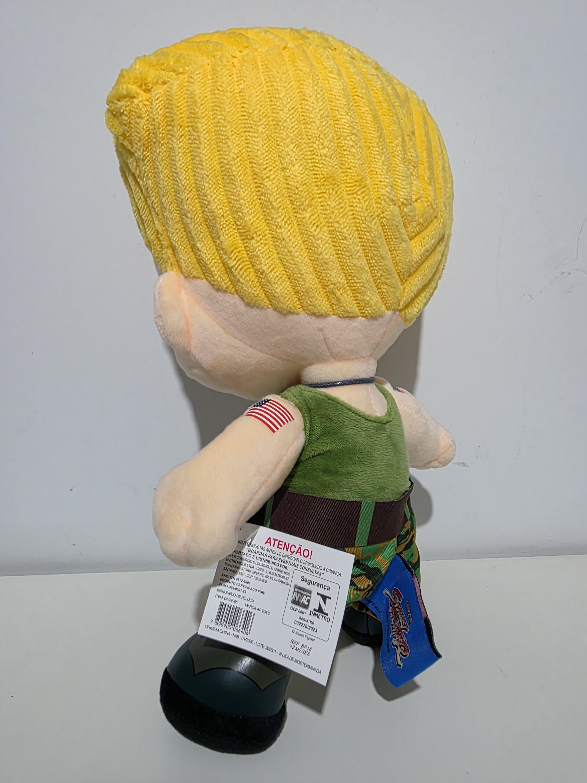Pelúcia Antialérgica 30 cm Guile Street Fighter Oficial CAPCOM - Imagem 6