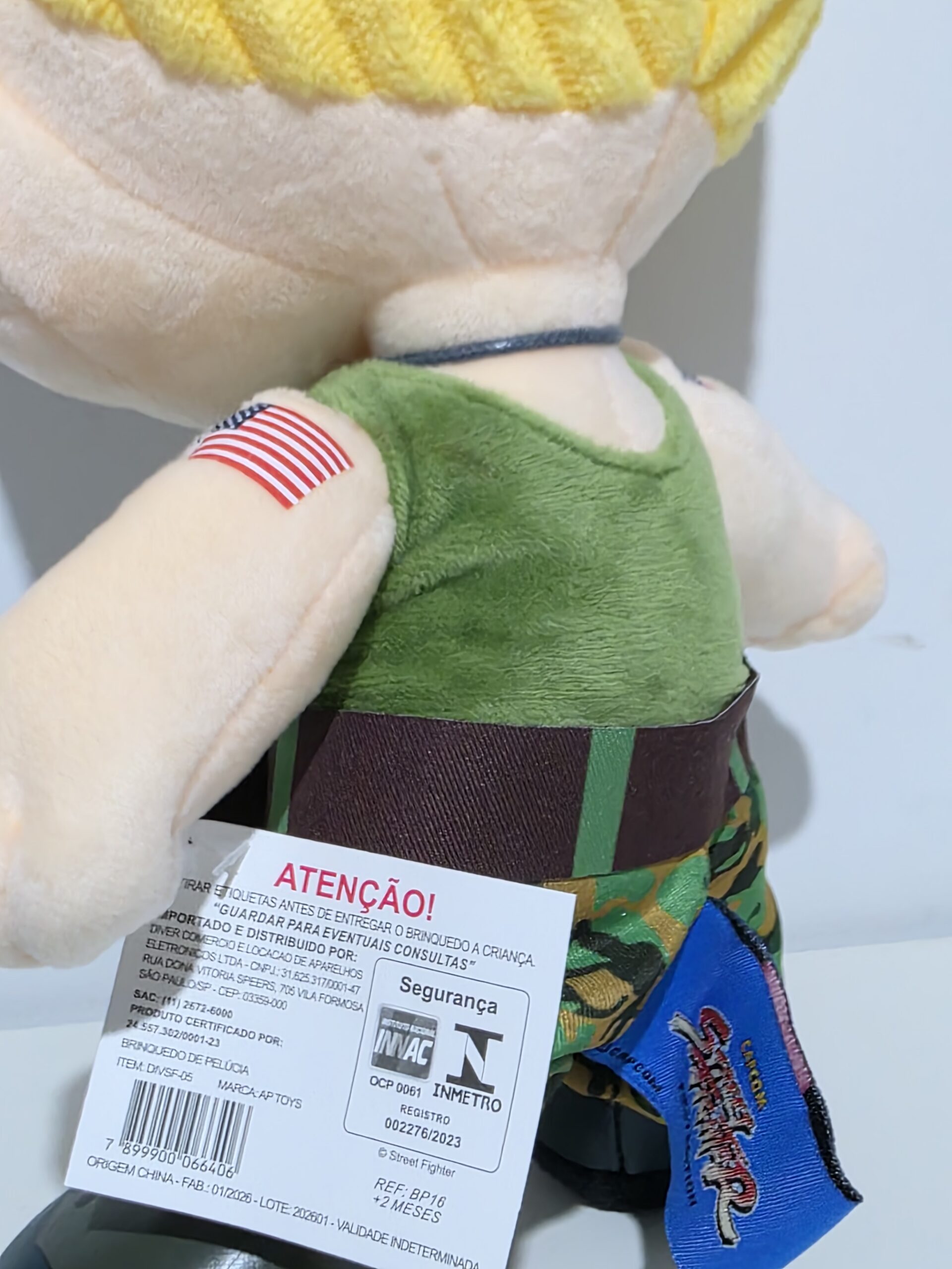Pelúcia Antialérgica 30 cm Guile Street Fighter Oficial CAPCOM - Imagem 5